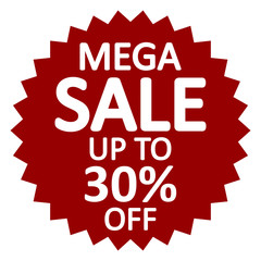 Mega sale sign.