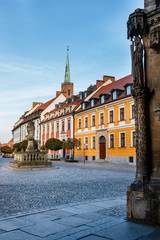 Fototapeta na wymiar view of church of the Holy Cross and St Bartholomew in Wroclaw, Poland