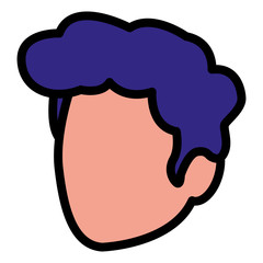 young man head avatar character