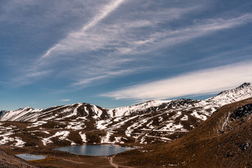 A nice view of the nevado de toluca volcano in m&eacute;xico with snow, the volcano also called xinantecatl is rarely this snowy 