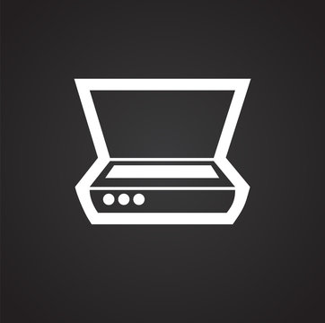 Smar scanner icon on black background for graphic and web design, Modern simple vector sign. Internet concept. Trendy symbol for website design web button or mobile app.