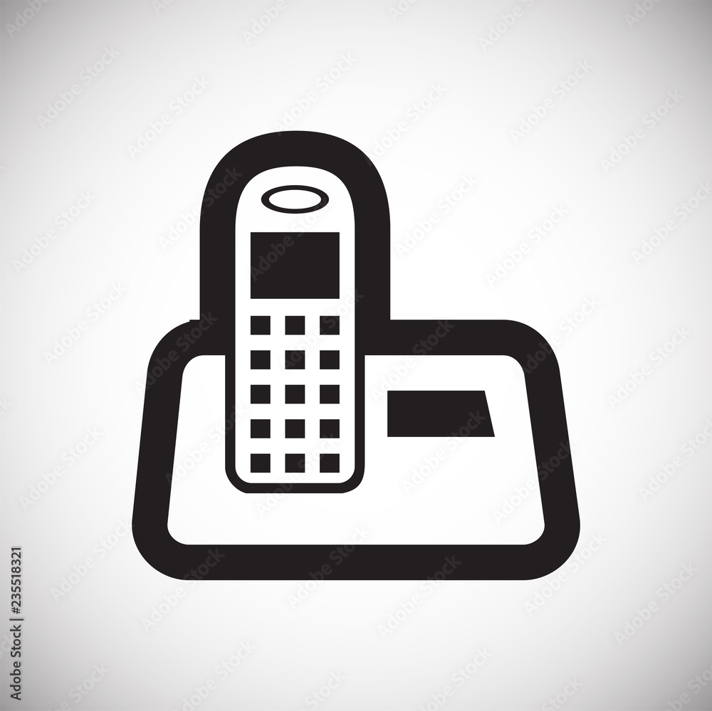 Poster wireless phone icon on white background for graphic and web design, modern simple vector sign. inter