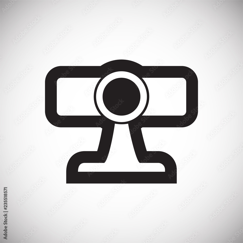 Poster digital projector icon on white background for graphic and web design, modern simple vector sign. in