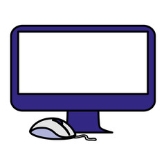 computer with mouse icon