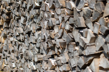 warehouse of old firewood