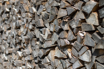 warehouse of old firewood