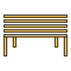 wooden park chair icon