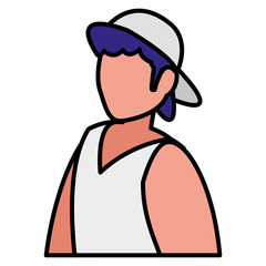 young man modeling character