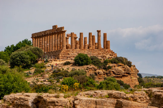 Sicile - Agrigente - Vall&eacute;e des temples - Temple d'H&eacute;ra (ou de Junon Lacinienne)