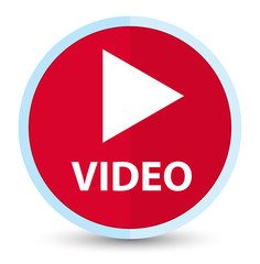Video flat prime red round button