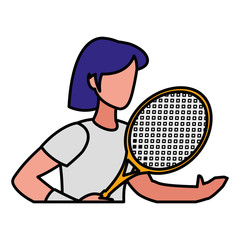 young woman playing tennis