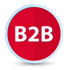 B2b flat prime red round button