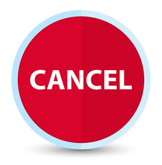 Cancel flat prime red round button