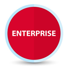 Enterprise flat prime red round button