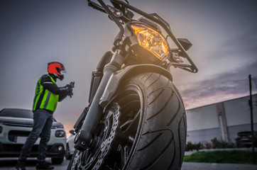 Fototapeta premium szkoła motocykla / motocykla