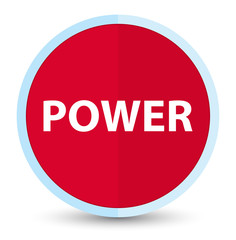 Power flat prime red round button