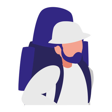 recommend clip art: young man with climbing bag