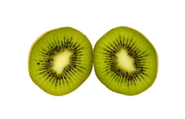 Kiwi fruit isolated on white 