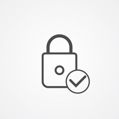 Padlock vector icon sign symbol