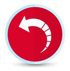 Back arrow icon flat prime red round button