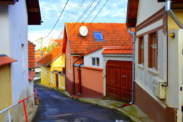 Fototapeta na wymiar Typical urban landscape of the city Brasov, a town situated in Transylvania, Romania