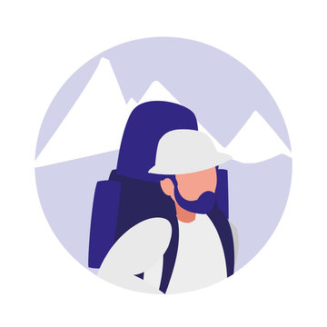 recommend clip art: young man with climbing bag