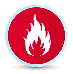 Fire icon flat prime red round button