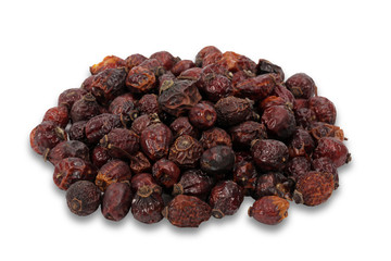 Rosehip dry fruit isolated on a white background