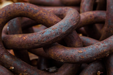Alte rostige Eisenkette