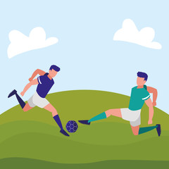 young athletes playing soccer