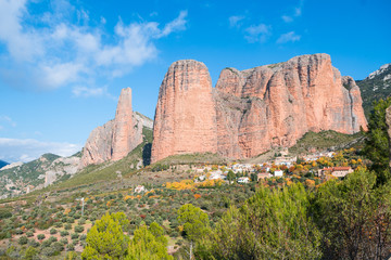 mallos de riglo mountain at Spanish countryside