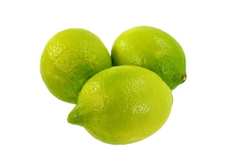 Lime fruit isolated on white background