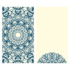 Set of Template greeting card, invitation with space for text. Mandala design. Vector illustration