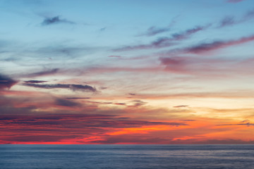 Colorful sunset background, Kota Kinabalu Sabah Borneo Malaysia.