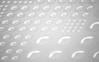 Abstract smooth white interior of the future. Architectural background. 3D illustration and rendering 