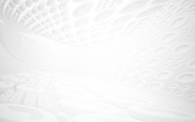 Obraz premium Abstract smooth white interior of the future. Architectural background. 3D illustration and rendering 