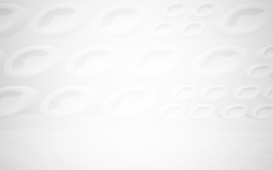 Abstract smooth white interior of the future. Architectural background. 3D illustration and rendering 
