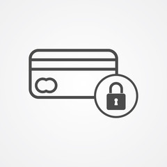 Credit card vector icon sign symbol