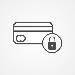 Credit card vector icon sign symbol