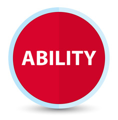 Ability flat prime red round button
