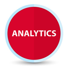 Analytics flat prime red round button