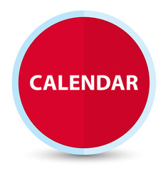 Calendar flat prime red round button