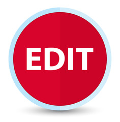 Edit flat prime red round button