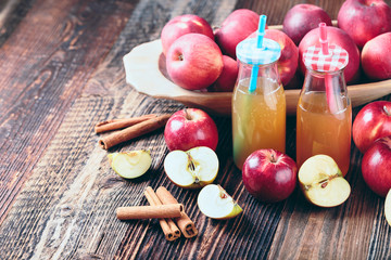 fresh organic apple juice