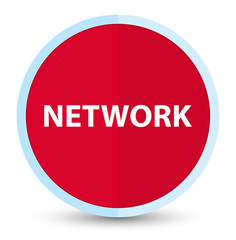 Network flat prime red round button