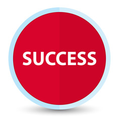 Success flat prime red round button