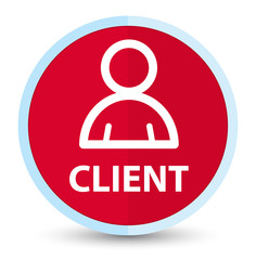 Client (member icon) flat prime red round button