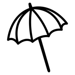umbrella beach isolated icon