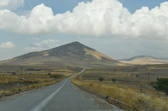 road from Narligol Crater Lake to Nanezi Dagi  Aksaray province, Turkey