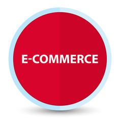 E-commerce flat prime red round button